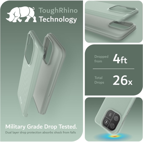 TUDIA MergeGrip Blackview Wave 6C Case Military Grade - Green Lily