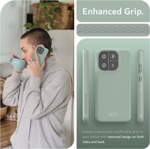 TUDIA MergeGrip Blackview Wave 6C Case Military Grade - Green Lily