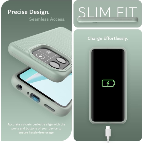 TUDIA MergeGrip Blackview Wave 6C Case Military Grade - Green Lily