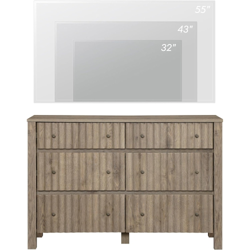 WAMPAT – Commode à 6 tiroirs pour chambre de bébé, commode à langer, table à langer, armoire en bois avec armoire de rangement, pour chambre