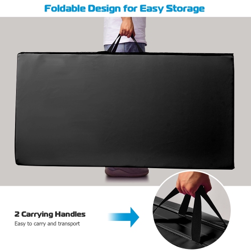 Tapis d'activité pliable à quatre panneaux de gymnastique de 4 x 8 x 2 po de Costway avec cuir de polyuréthane et mousse EPE