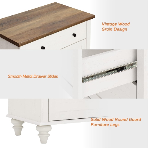 FITUEYES – Commode blanche avec 3 tiroirs, grande étagère avec 3 tablettes à livres ouvertes pour le salon; cuisine de bureau à domicile; 72 po