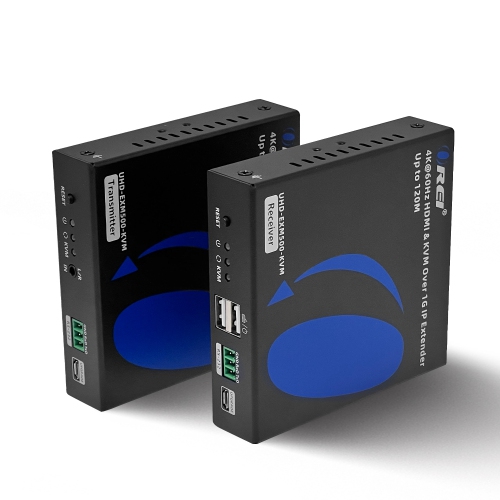 OREI 4K Over IP KVM Extender Up To 500 Feet- With RS-232