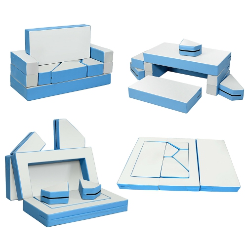 Costway 4-in-1 Crawl Climb Foam Shapes Playset Softzone Toy Kids Toddler Preschoolers