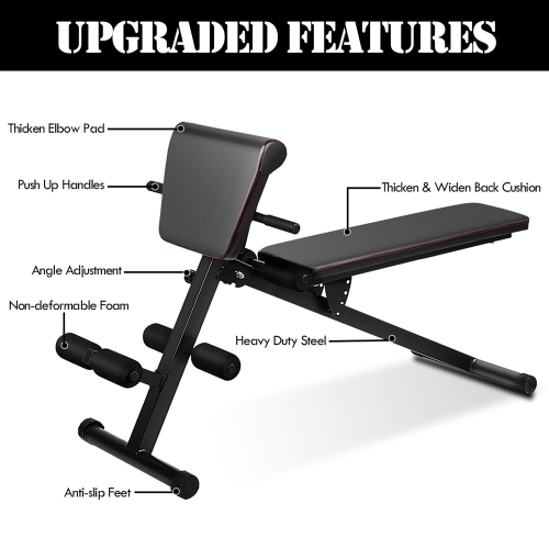 Costway Adjustable Weight Bench Strength Workout Full Body Exercise