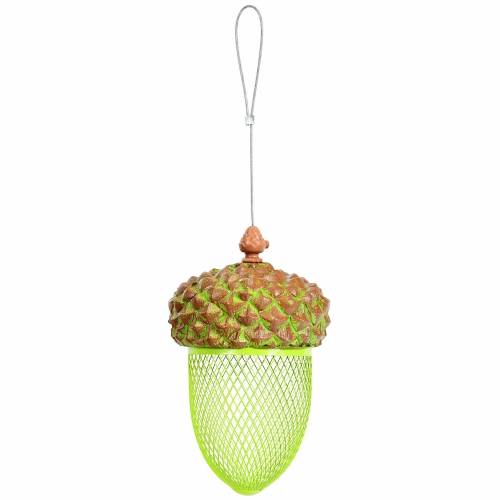 Costway Metal Acorn Wild Bird Feeder Outdoor Hanging Food Dispenser for Garden Yard