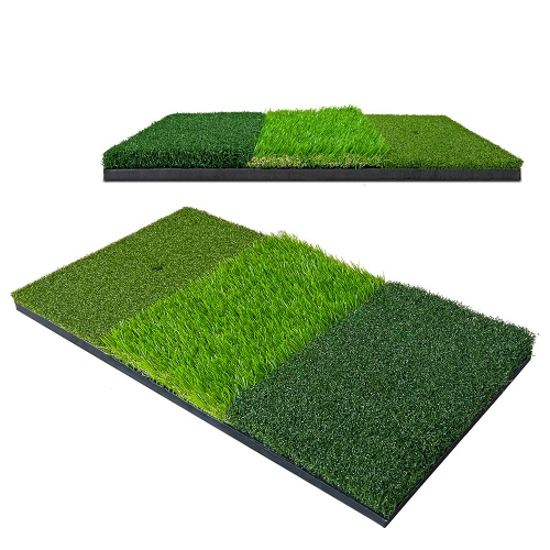 axGear Turf Golf Hitting Mat 3 in 1 Practice Grass Mat Green Rough Fairway Tri-Turf