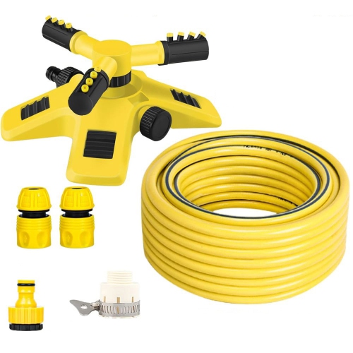 AXGEAR  Garden Sprinkler Hose Set Quick Connect Automatic 360 Degree Rotation Lawn Spray