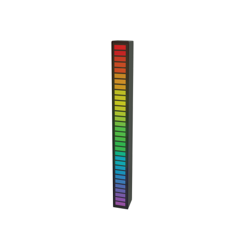 ROX Reflection Sound Activated LED Bar for Cars – 32 WS2812 Lights, 4 Brightness Levels, 5 Sensitivity Settings, Includes Stand & Type C Cable