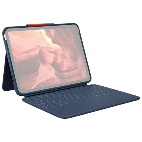 Logitech Rugged Combo 4 Keyboard Case for iPad 10th Gen with Smart Connector - Blue