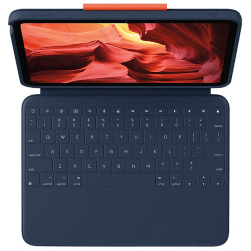 Logitech Rugged Combo 4 Keyboard Case for iPad 10th Gen with Smart Connector - Blue