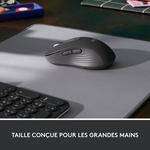 Souris sans fil précise Bluetooth 4000 ppp Signature M650 L for Business de Logitech pour mains de moyenne à grande taille - Graphite