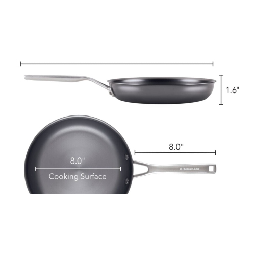 Poêle à frire de 10 po en acier au carbone Nitro 25 cm de KitchenAid - Gris