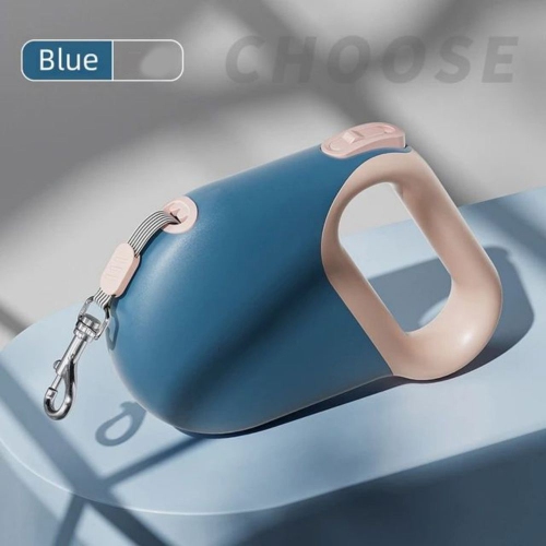 Laisse rétractable pour chien avec collier extensible automatique 16ft 5 M d'axGear - Bleu