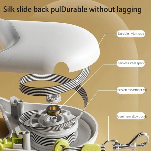 Laisse rétractable pour chien avec collier extensible automatique 16ft 5 M d'axGear - Bleu