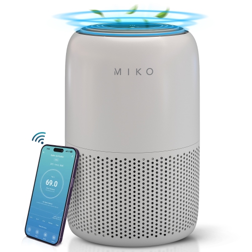 MIKO  Hepa Smart Air Purifier Up to 770 Sqft - App Controlled - In Grey