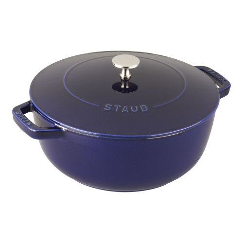 STAUB La Cocotte 3.6 L Cast Iron Round French Oven, Dark-Blue