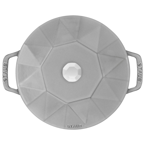 STAUB La Cocotte 2.8 L Cast Iron Round Cocotte Diamond, Graphite-Grey