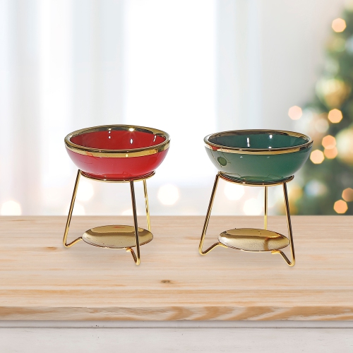 Maison Concepts Ceramic Oil Burner With Stand - Set of 2