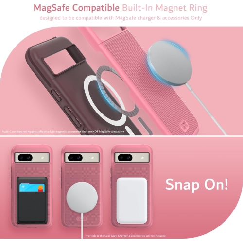 TUDIA MergeGrip Google Pixel 8a Case Magsafe Compatible - Smokey Pink