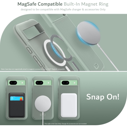 TUDIA MergeGrip Google Pixel 8a Case Magsafe Compatible - Green Lily