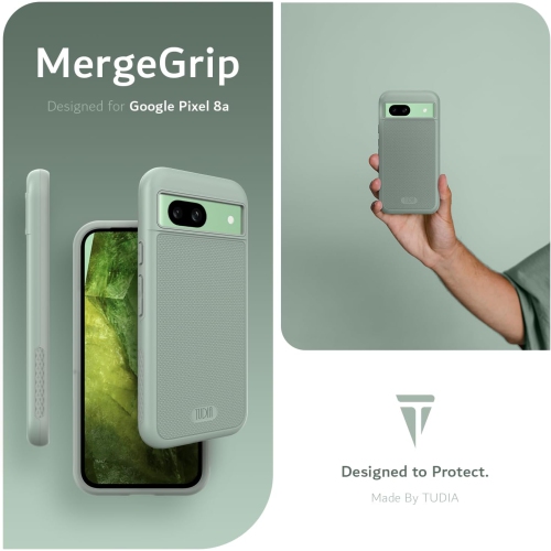 TUDIA MergeGrip Google Pixel 8a Case Magsafe Compatible - Green Lily