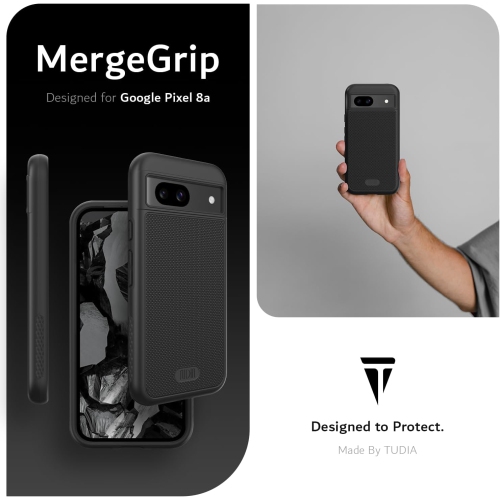 TUDIA MergeGrip Google Pixel 8a Case Magsafe Compatible - Black
