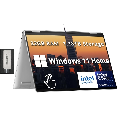 HP Envy x360 2-in-1 16" WUXGA Touchscreen Laptop, Intel Ultra 7 155U, 1.28TB Storage(1TB SSD+288GB Docking Station Set), 32GB LPDDR5, Backlit