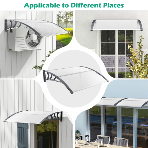 Costway 48" x 40" Window Outdoor Awning Door Canopy Exterior Awning Canopy