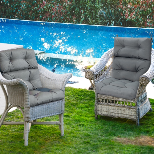Costway 22''x44'' High Back Chair Cushion Patio Seating Pad