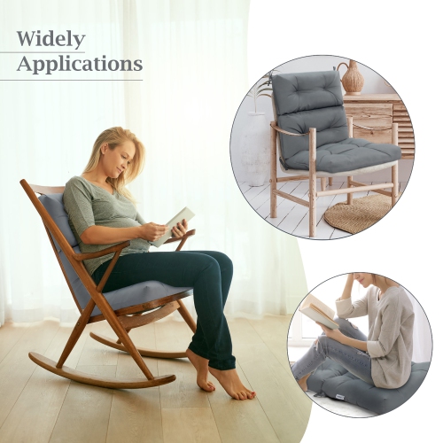 Costway 22''x44'' High Back Chair Cushion Patio Seating Pad