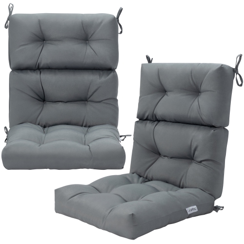 Costway 22''x44'' High Back Chair Cushion Patio Seating Pad