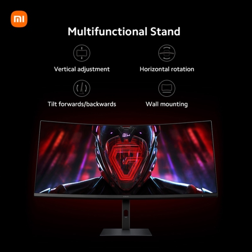 Xiaomi Gaming Monitor 34 inch Wide Curved Computer Screen: 180Hz, WQHD, Ultrawide, 1ms FreeSync, 3440*1440