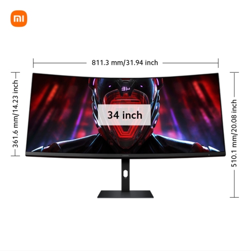 Xiaomi Gaming Monitor 34 inch Wide Curved Computer Screen: 180Hz, WQHD, Ultrawide, 1ms FreeSync, 3440*1440