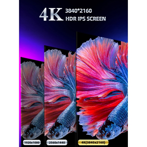 UPERFECT 17.3 Inches Portable 4K Gaming Monitor W/ 100% Adobe RGB Eye-care FreeSync Screen