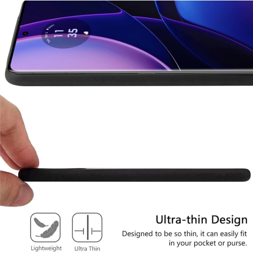 [CS] Thin TPU Jelly Bumper Soft Case Back Cover for Motorola Moto Edge 2024, Black