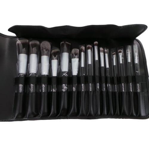Image 1 of 1.. CITY COLOR 15 Pc Synthetic Brush Set With Case