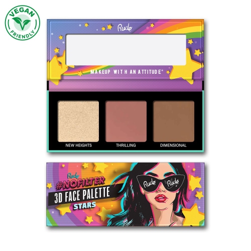 RUDE  Nofilter 3D Face Palette