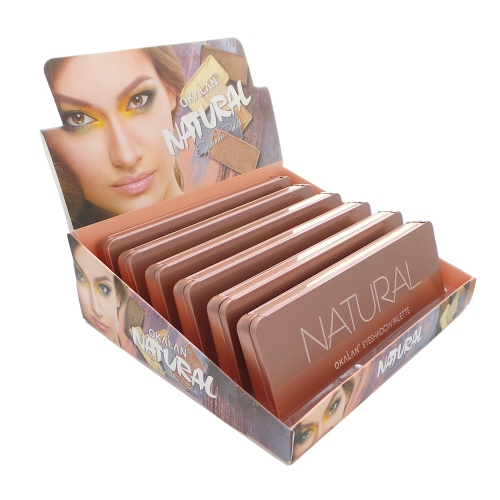 OKALAN  16 Shade Natural Eyeshadow Palette B Display Set, 6 Pieces