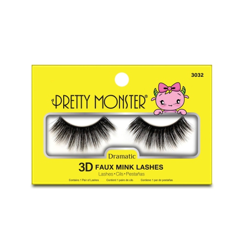 PRETTY MONSTER  Dramatic 3D Faux Mink Lashes