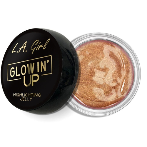 L.A. GIRL COSMETICS  L.a. Girl Glowin' Up Highlighting Jelly highlight is so beautiful and looks gorgeous on the cheek bones and I even tried it as an eye shadow and love