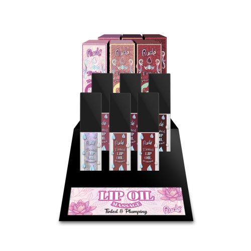 RUDE Lip Oil Massage Lip Oil Display Set