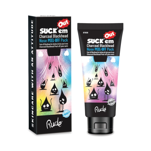 RUDE  Suck'em Out Blackhead Nose Peel-Off Pack In Charcoal