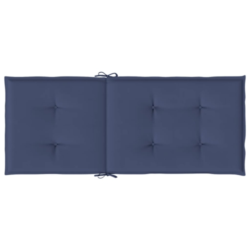 vidaXL Highback Chair Cushions 6 pcs Navy Blue Fabric