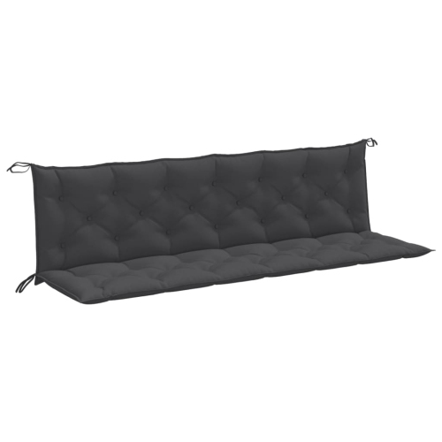 VIDAXL  Garden Bench Cushions 2PCs Melange Anthracite 200X50X7 Cm Fabric