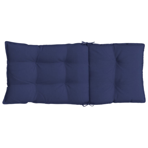 vidaXL Highback Chair Cushions 2 pcs Navy Blue Oxford Fabric