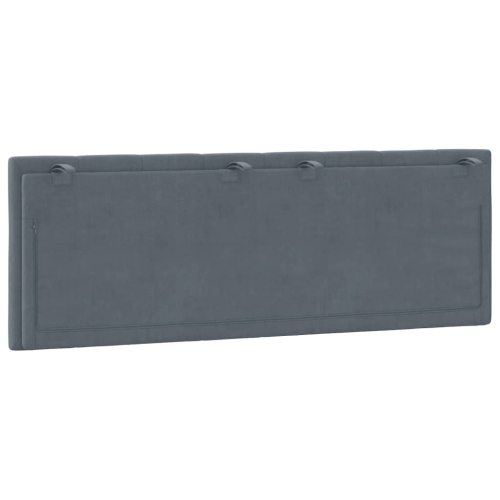 vidaXL Headboard Cushion "Hanko" Dark Grey 137 cm Velvet