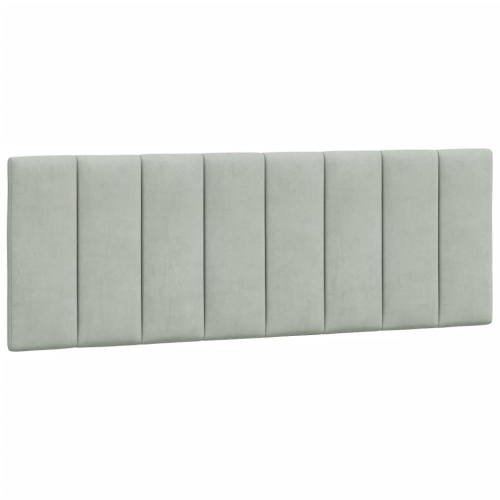 vidaXL Headboard Cushion "Hanko" Light Grey 137 cm Velvet