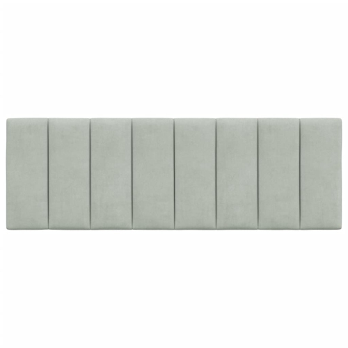 vidaXL Headboard Cushion "Hanko" Light Grey 137 cm Velvet