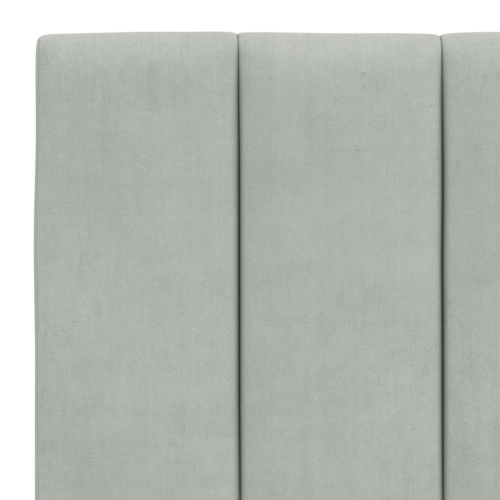 vidaXL Headboard Cushion "Hanko" Light Grey 137 cm Velvet